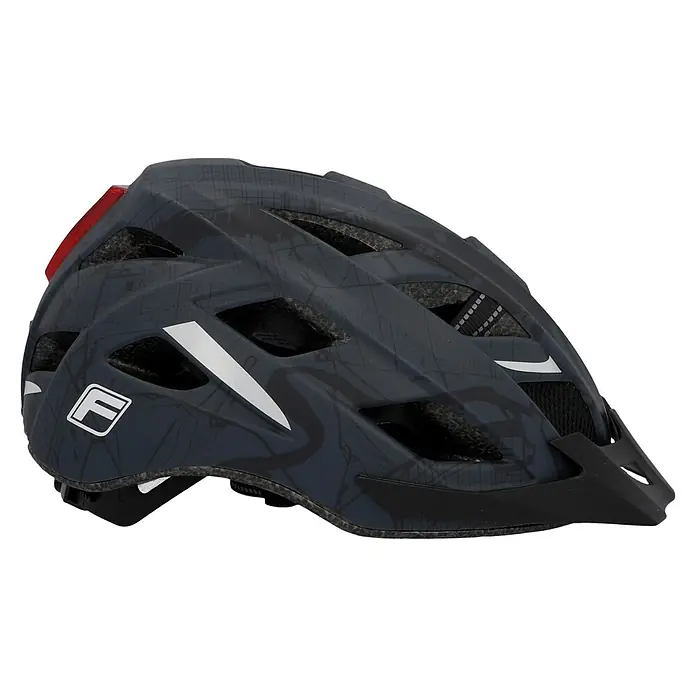 Fischer Fahrradhelm Urban Plus Brooklyn - L/XL 58 - 61 cm, Anthrazit/Schwarz - Rechte Seitenansicht