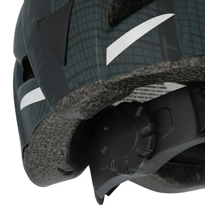 Fischer Fahrradhelm Urban Plus Brooklyn - L/XL 58 - 61 cm, Anthrazit/Schwarz - Detailaufnahme