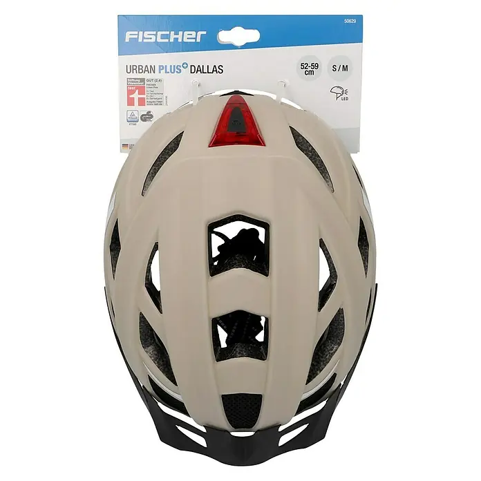 Fischer Fahrradhelm Urban Plus Dallas - S/M 52 - 59 cm, Grau - Draufsicht