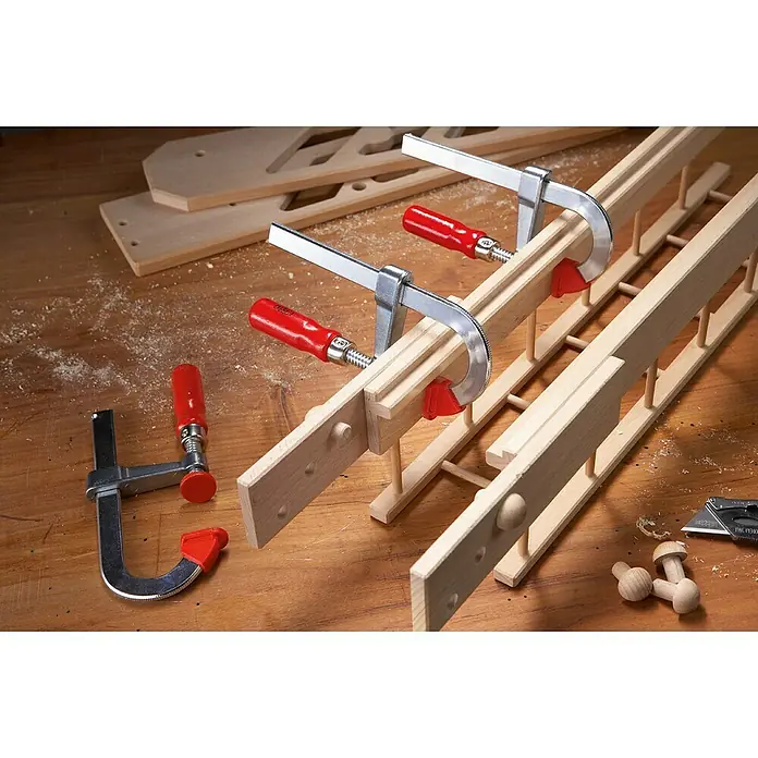 Bessey Leicht-Schraubzwinge LMU15/5 - Spannweite: 150 mm, Ausladung: 50 mm - Anwendungsbeispiel