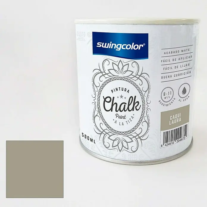 swingcolor Pintura de tiza Chalk Paint - Caqui Laura, 500 ml, Mate - Producto en uso