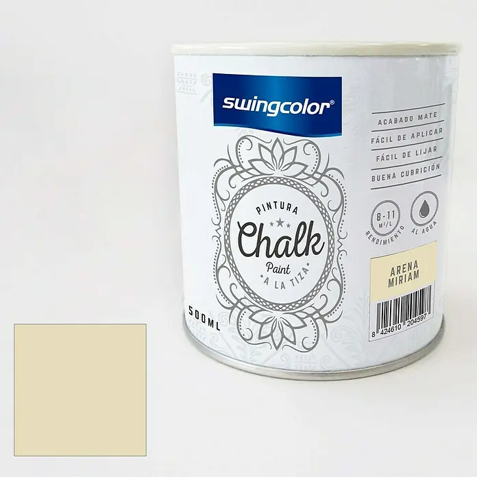 swingcolor Pintura de tiza Chalk Paint - Arena Míriam, 500 ml, Mate - Producto en uso