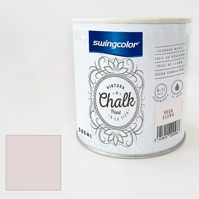 swingcolor Pintura de tiza Chalk Paint - Rosa Elena, 500 ml, Mate - Producto en uso