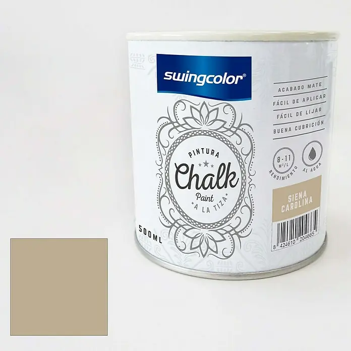swingcolor Pintura de tiza Chalk Paint - Siena Carolina, 500 ml, Mate - Producto en uso