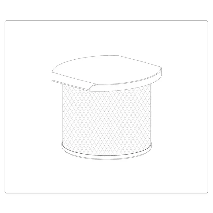 HEPA-Filter - Passend für: Proklima Mini-Turmventilator 28239903 - Skizze