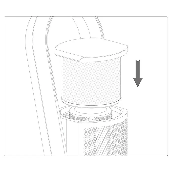 HEPA-Filter - Passend für: Proklima Mini-Turmventilator 28239903 - Skizze