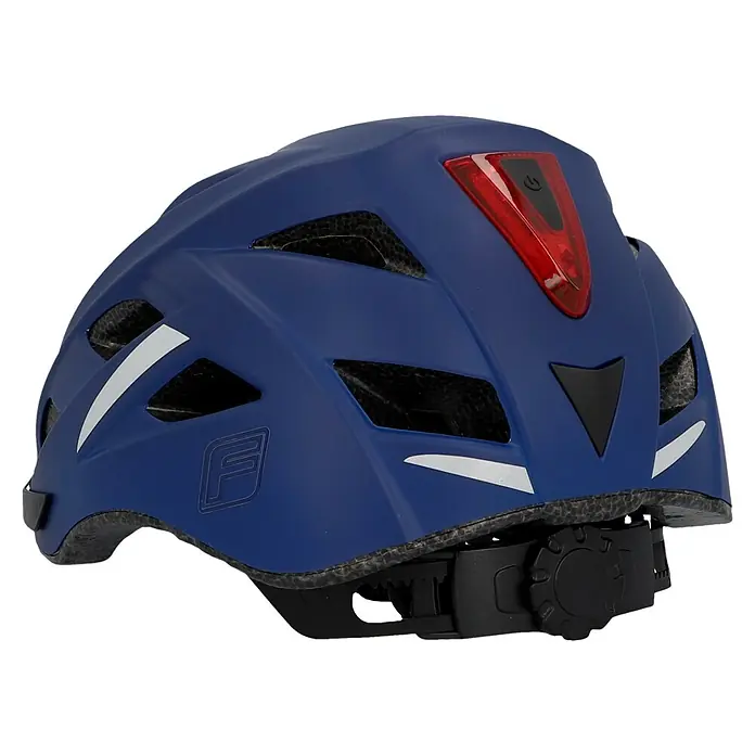 Fischer Fahrradhelm Urban Plus Boston - S/M 52 - 59 cm, Blau - Diagonale Ansicht