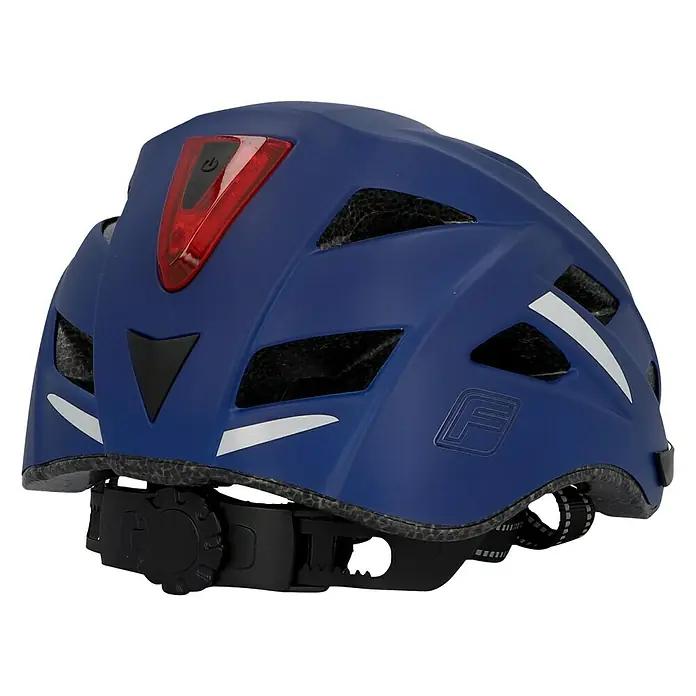 Fischer Fahrradhelm Urban Plus Boston - S/M 52 - 59 cm, Blau - Diagonale Ansicht