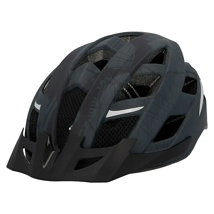 Fischer Fahrradhelm Urban Plus Brooklyn - L/XL 58 - 61 cm, Anthrazit/Schwarz - Diagonale Ansicht