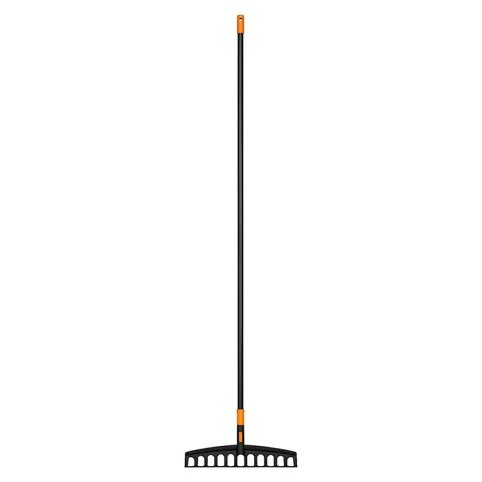 Fiskars Solid Gartenrechen Universal - Arbeitsbreite: 41 cm, Anzahl Zinken: 12, Langstiel - Vorderansicht