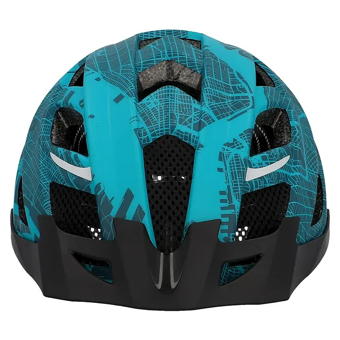 Fischer Fahrradhelm Urban Plus New York - S/M 52 - 59 cm, Türkis/Petrol - Vorderansicht