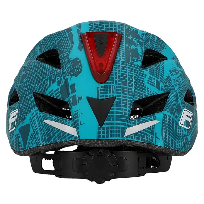 Fischer Fahrradhelm Urban Plus New York - S/M 52 - 59 cm, Türkis/Petrol - Rückansicht