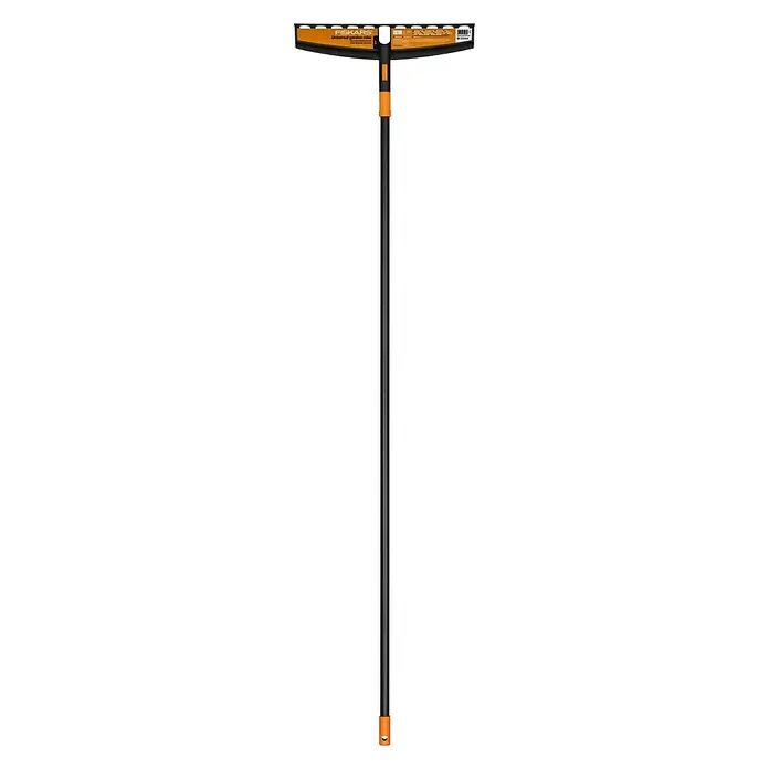 Fiskars Solid Gartenrechen Universal - Arbeitsbreite: 41 cm, Anzahl Zinken: 12, Langstiel - Vorderansicht