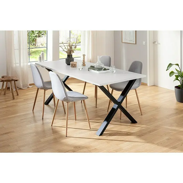Tischplatte - Weiß, 120 cm x 80 cm x 25 mm - Stimmungsaufnahme