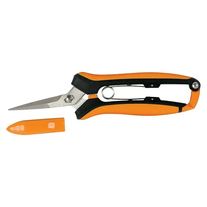 Fiskars Solid Gartenschere Micro-Tip SP160 - Gebogen, Länge: 17,1 cm - Linke Seitenansicht
