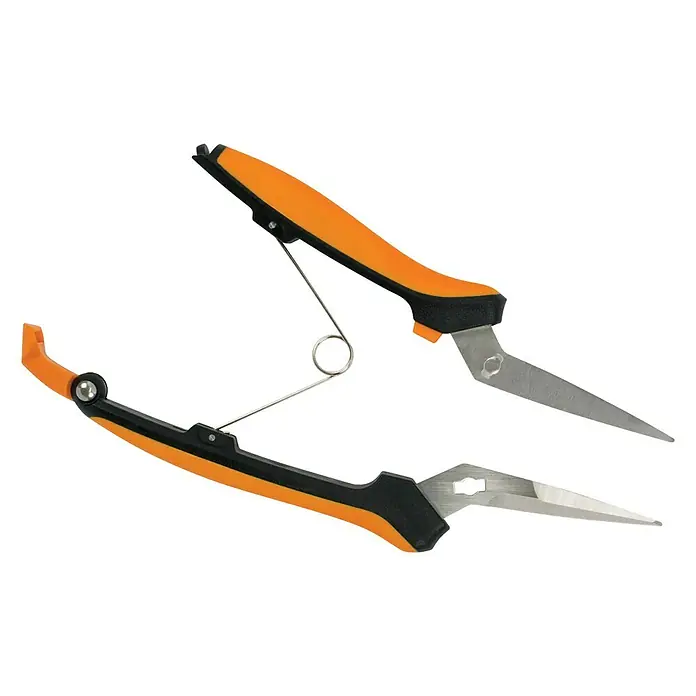 Fiskars Solid Gartenschere Micro-Tip SP160 - Gebogen, Länge: 17,1 cm - Diagonale Ansicht