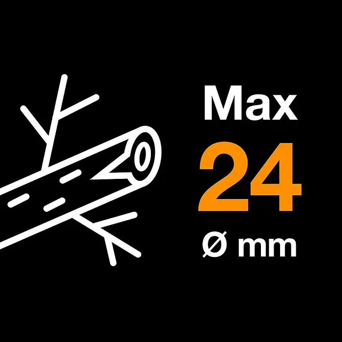 Fiskars Plus Gartenschere PowerLever P741 - Amboss, Max. Aststärke: 24 mm - Skizze