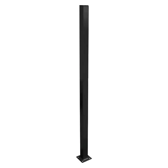 Reta Stup za ograde s bazom - Visina: 63 cm, Antracit, Metal - Dijagonalni pogled