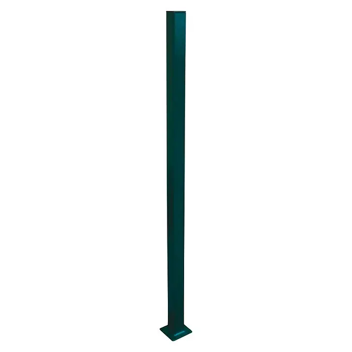 Reta Stup za ograde s bazom - Visina: 63 cm, Zelene boje, Metal - Dijagonalni pogled