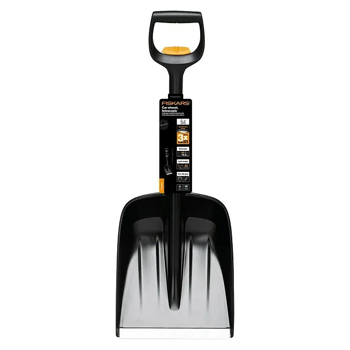 Fiskars X-series Schneeschaufel - Breite: 29 cm, Teleskopstiel - Vorderansicht