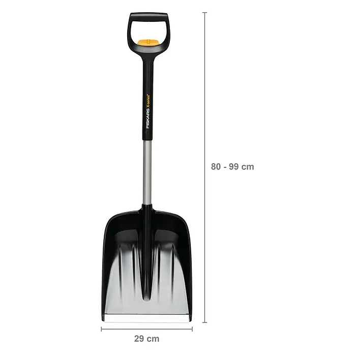 Fiskars X-series Schneeschaufel - Breite: 29 cm, Teleskopstiel - Skizze