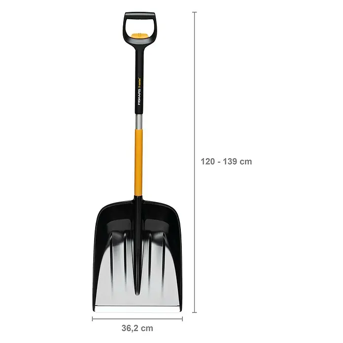 Fiskars X-series Schneeschaufel - Breite: 36,2 cm, Teleskopstiel - Skizze