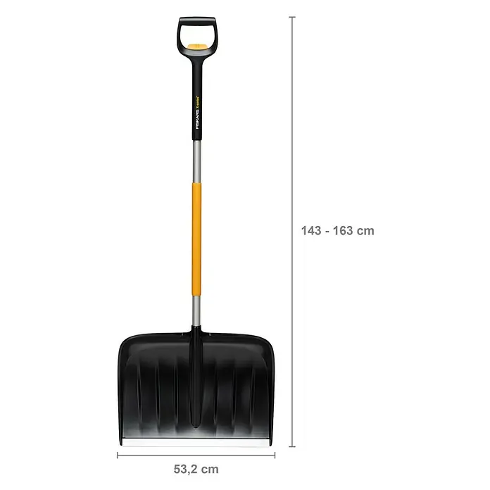 Fiskars X-series Schneeschieber - Breite: 53,2 cm, Teleskopstiel - Skizze