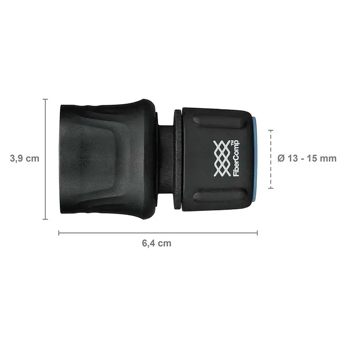 Fiskars FiberComp Schlauchanschluss On/Off - ½″ / ⁵⁄₈″ - Skizze