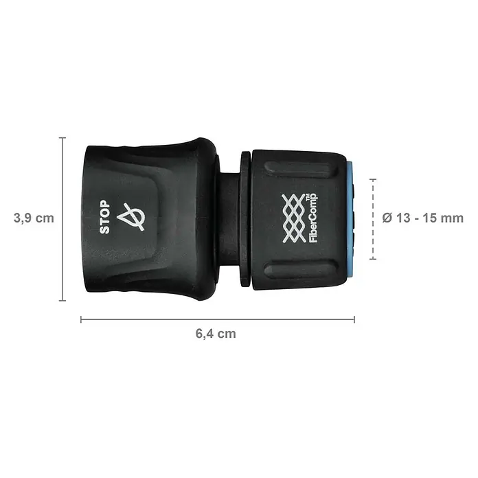 Fiskars FiberComp Schlauchanschluss Stop - ½″ / ⁵⁄₈″ - Skizze