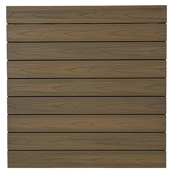 Loseta de WPC Estriada - Ipe, An x L: 90 x 90 cm - Vista superior