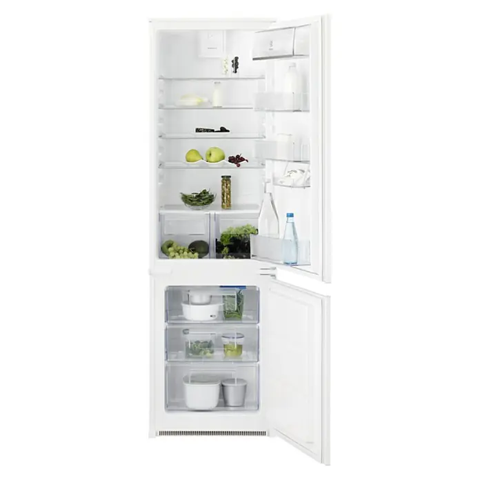 Electrolux Nevera combi ENT3FF18S - Contenido útil total: 269 l, 54,9 x 54,6 x 177,2 cm, Blanco - Vista angular