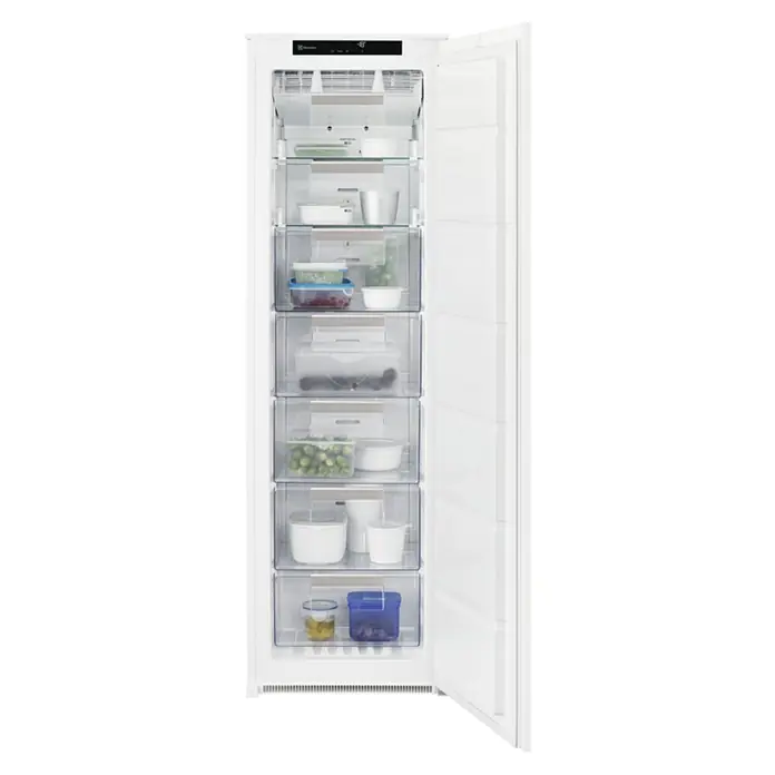 Electrolux Congelador LUT6NF18S - Contenido útil total: 204 l, 54,9 x 54,8 x 177,2 cm, Blanco - Vista angular