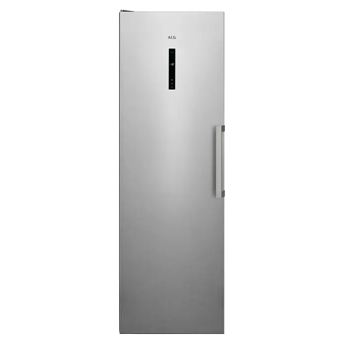 AEG Congelador AGB728E3NX - Contenido útil total: 279 l, 65 x 59,5 x 186 cm, Acero inoxidable - Vista frontal