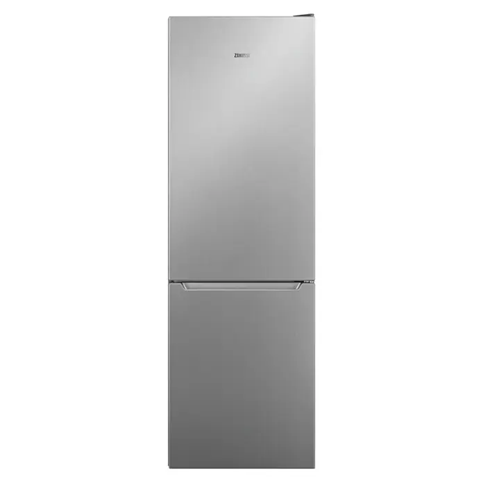 Zanussi Nevera combi ZNME32EU0 - Contenido útil total: 330 l, 65 x 59,5 x 186 cm, Acero inoxidable - Vista frontal