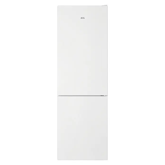 AEG Nevera combi RCB632E4MW - Contenido útil total: 330 l, 65 x 59,5 x 186 cm, Blanco - Vista frontal