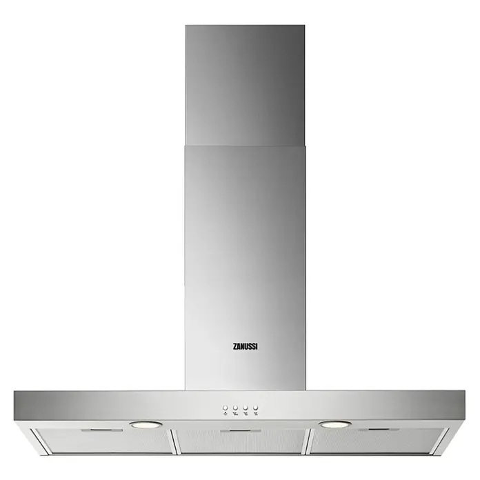 Zanussi Campana decorativa ZHB92670XA - Ancho: 89,8 cm, Potencia de aire máx.: 600 m³/h, Acero inoxidable - Vista frontal