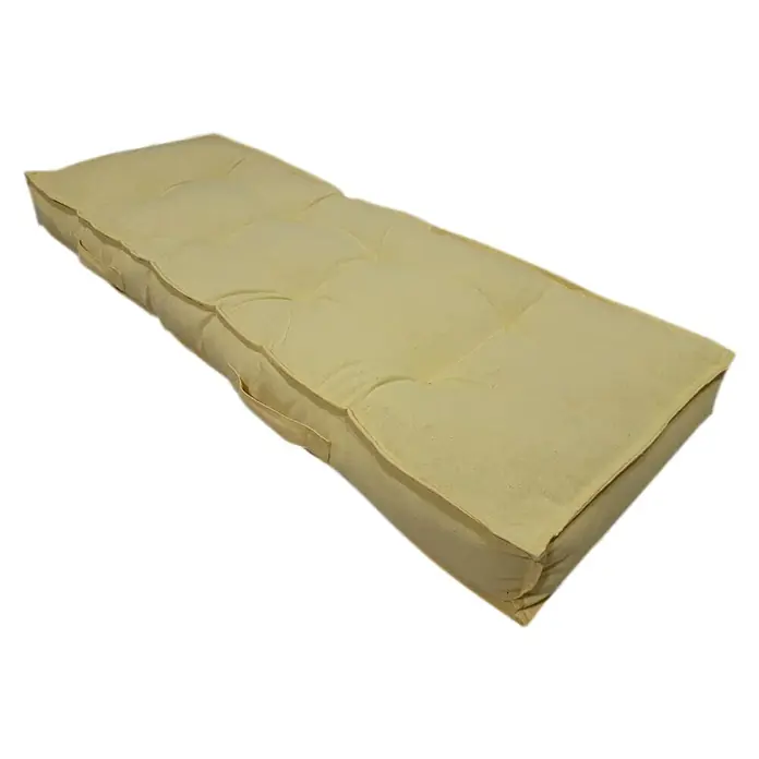 Cojín para respaldo Nuevo - 120 x 40 x 10 cm, Amarillo, 100% algodón - Vista angular