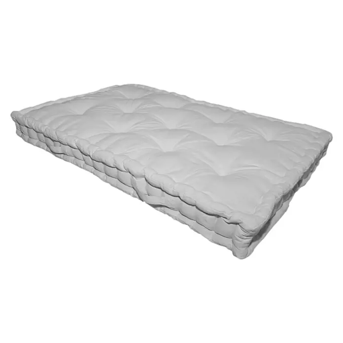Cojín para asiento Nuevo - 120 x 80 x 10 cm, Crudo, 100% algodón - Vista angular