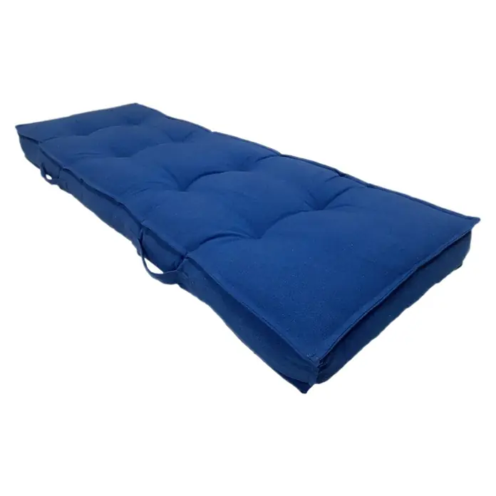 Cojín para respaldo Nuevo - 120 x 40 x 10 cm, Azul, 100% algodón - Vista angular