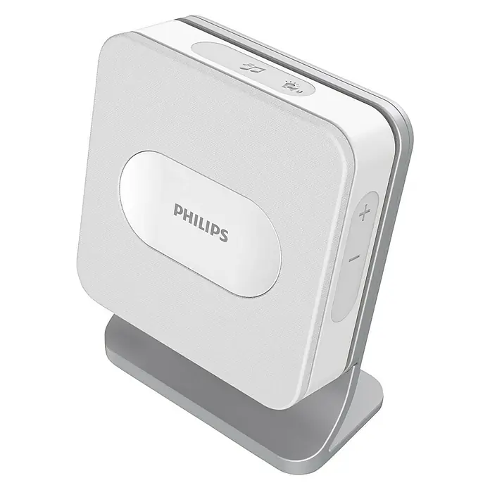 Philips Juego de timbre inalámbrico WelcomeBell - Alcance: 300 m, IP65, Número de enchufes Schuko: 0 - Vista angular