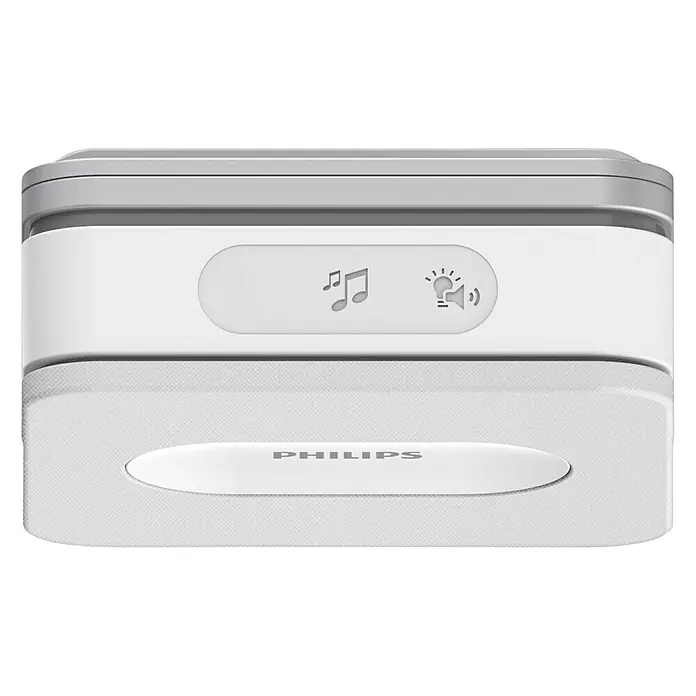 Philips Juego de timbre inalámbrico WelcomeBell - Alcance: 300 m, IP65, Número de enchufes Schuko: 0 - Vista descendente