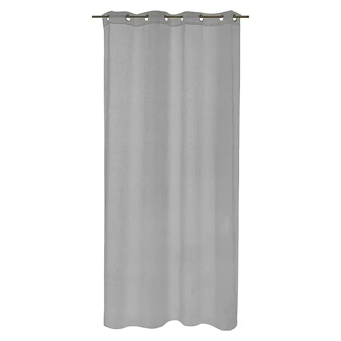Visillo para ventana Saipan - An x Al: 140 x 250 cm, 100% poliéster, Gris - Vista frontal