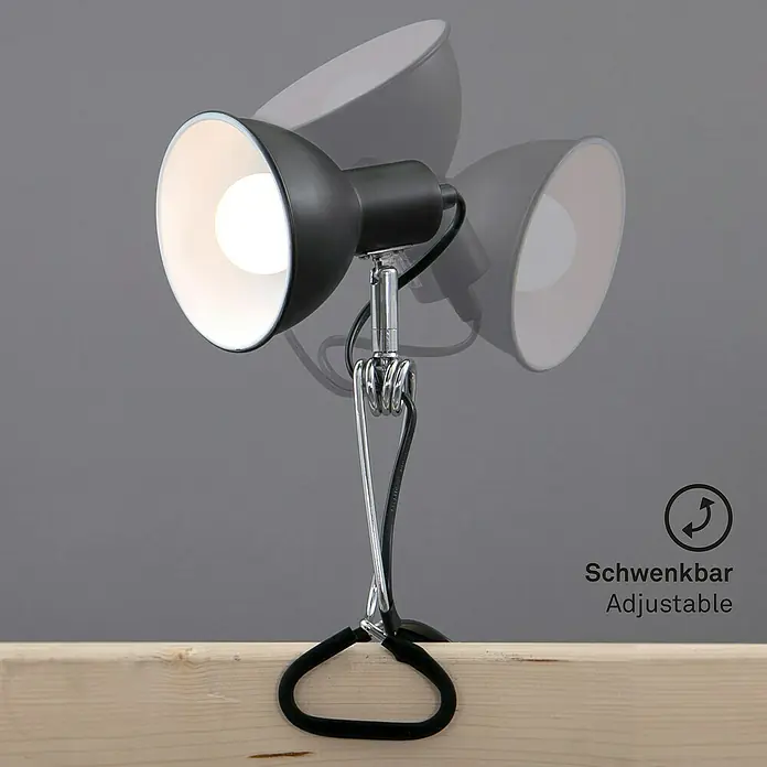 Briloner Klemmleuchte Fix - Schwarz, L x B x H: 30,5 mm x 11 cm x 13 cm - Anwendungsbeispiel