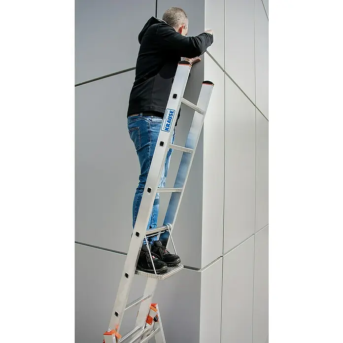 Krause Trittablage - Geeignet für: Sprossenleitern, Aluminium - Anwendungsbeispiel
