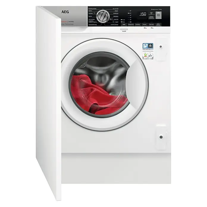 AEG Lavadora secadora L7WEE741BI - 7 kg, Número de programas de lavado: 15 ud., Potencia máx.: 2.000 W - Vista angular