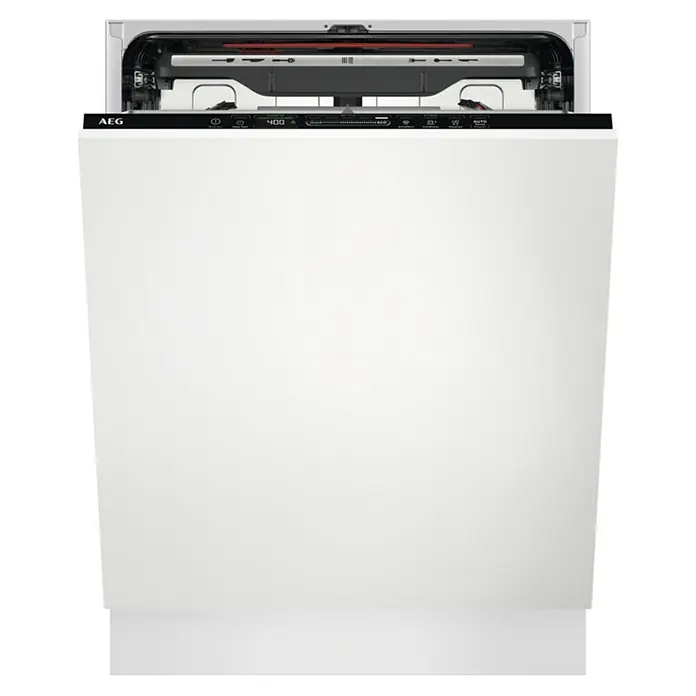 AEG Lavavajillas integrable FSE74707P - Apto para: 15 cubiertos, Consumo de agua: 11 l por ciclo de lavado, 55 x 59,6 x 81,8 cm - Vista frontal