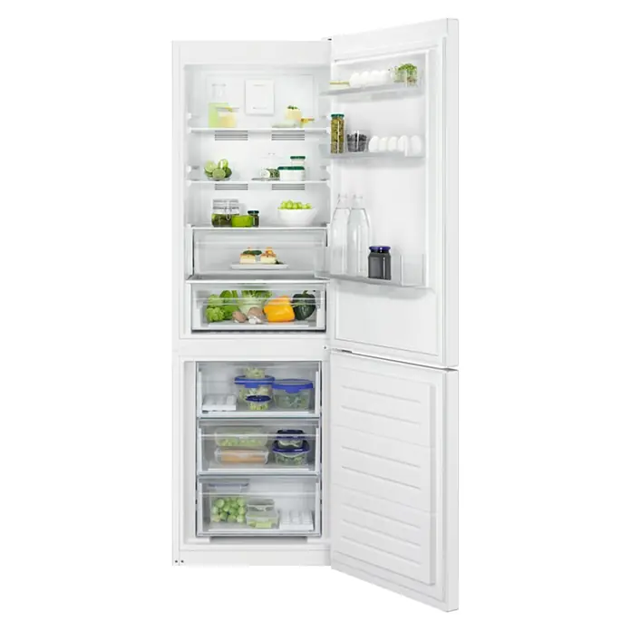 Zanussi Nevera combi ZNME32EW0 - Contenido útil total: 330 l, 65 x 59,5 x 186 cm, Blanco - Producto en uso