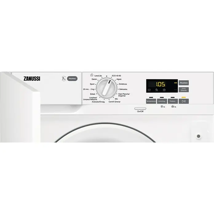 Zanussi Lavadora ZWI712UDWA - 7 kg, Número de programas de lavado: 14 ud., Potencia máx.: 2.200 W - Primer plano
