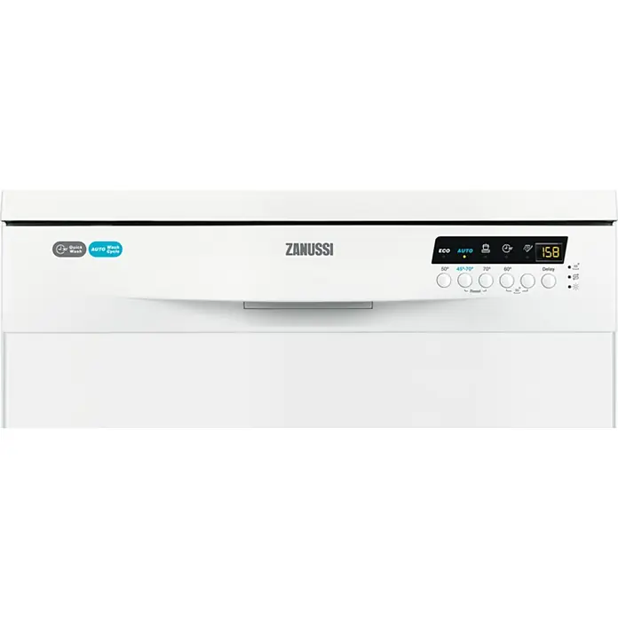 Zanussi Lavavajillas ZDF26004WA - Apto para: 13 cubiertos, Consumo de agua: 11 l por ciclo de lavado, L x An x Al: 62,5 x 60 x 85 cm - Primer plano