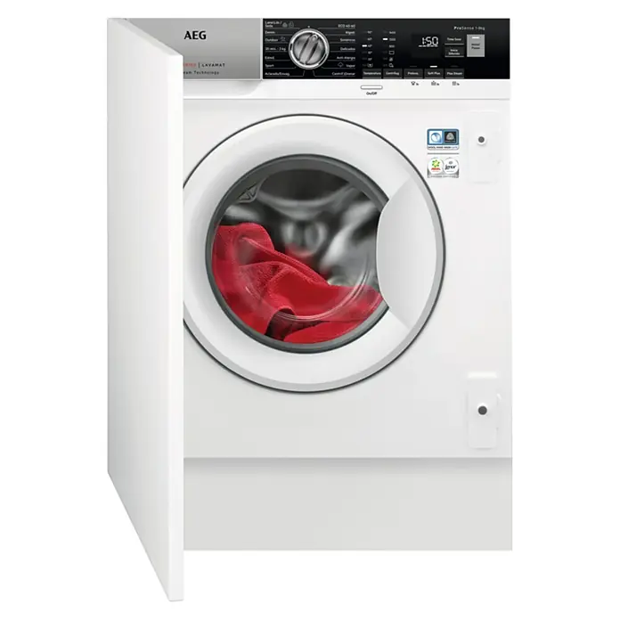 AEG Lavadora L7FBG842BI - 8 kg, Número de programas de lavado: 14 ud., Potencia máx.: 2.200 W - Vista angular